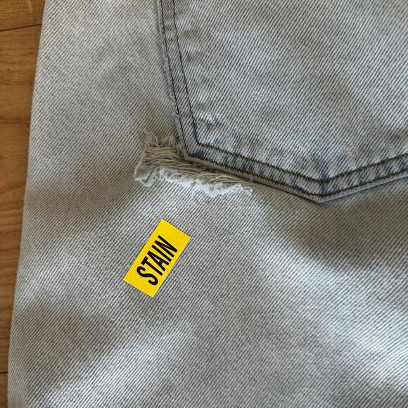 Agolde Denim Maxi Skirt SIZE 27 Jean Slit Western Rigid Country Festival $258 - Picture 12 of 13